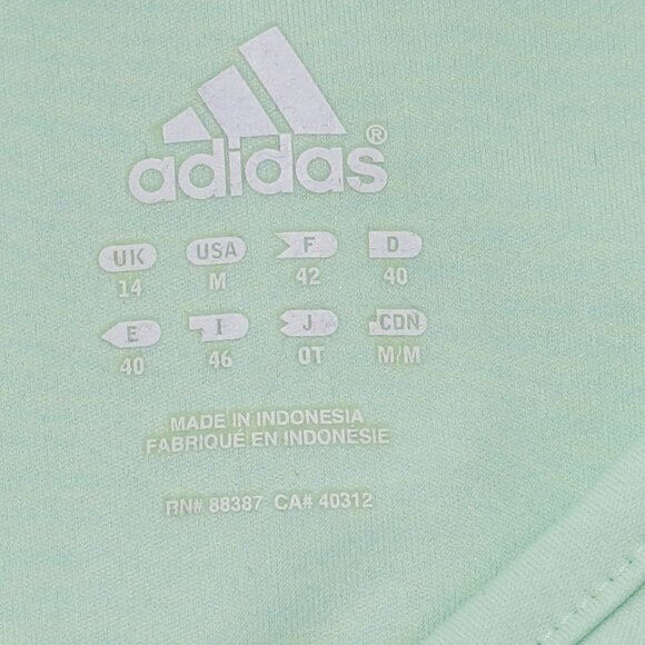 ADIDAS Women's Performance Tee Mint Sleeveless V-Neck Moisture Wicking Size M - Picture 5 of 6